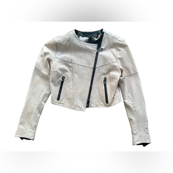 Benheart Cropped Leather Jacket โ Made in Italy ๐ฎ๐น Jeffrey size 44 (M) - Picture 4 of 11